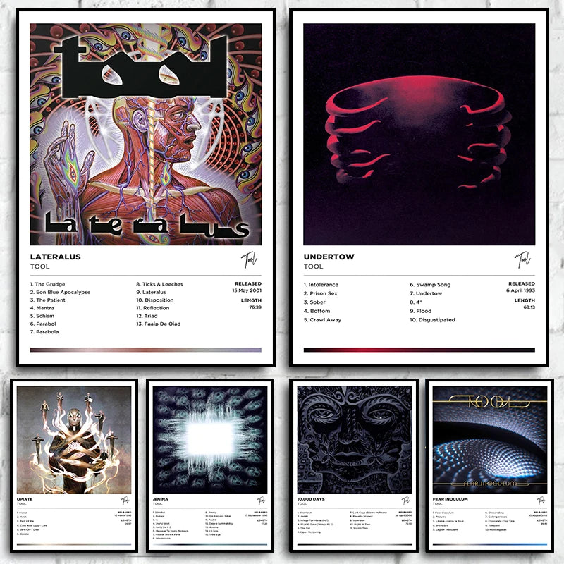 90s Rock Band Tool Poster Retro Music Album 10000 Days Lateralus Canvas Print Wall Art Picture Office Dorm Room Aesthetic Decor 90s Rock Band Tool Poster Retro Music Album 10000 Days Lateralus Canvas Print Wall Art Picture Office Dorm Room Aesthetic Decor